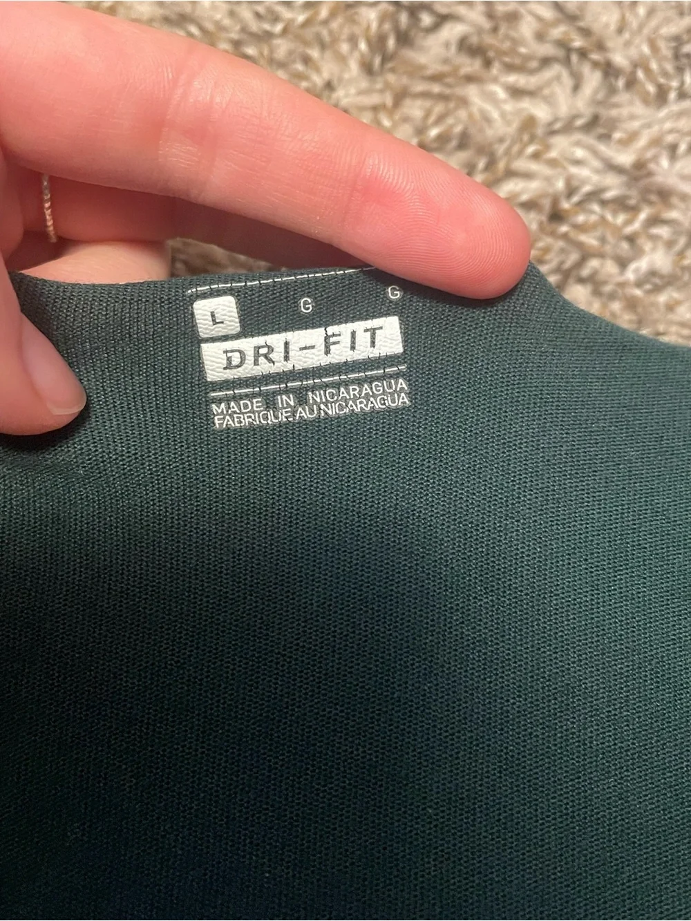 Nike Girls' Green 'Just Do It' Short Sleeve Tee